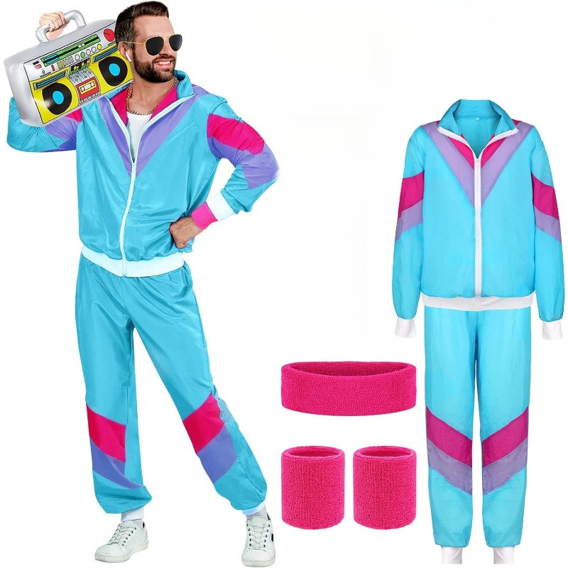 Street Fashion Jacket Men - 80'ler 90'lar süslü elbise kostümleri erkekler
