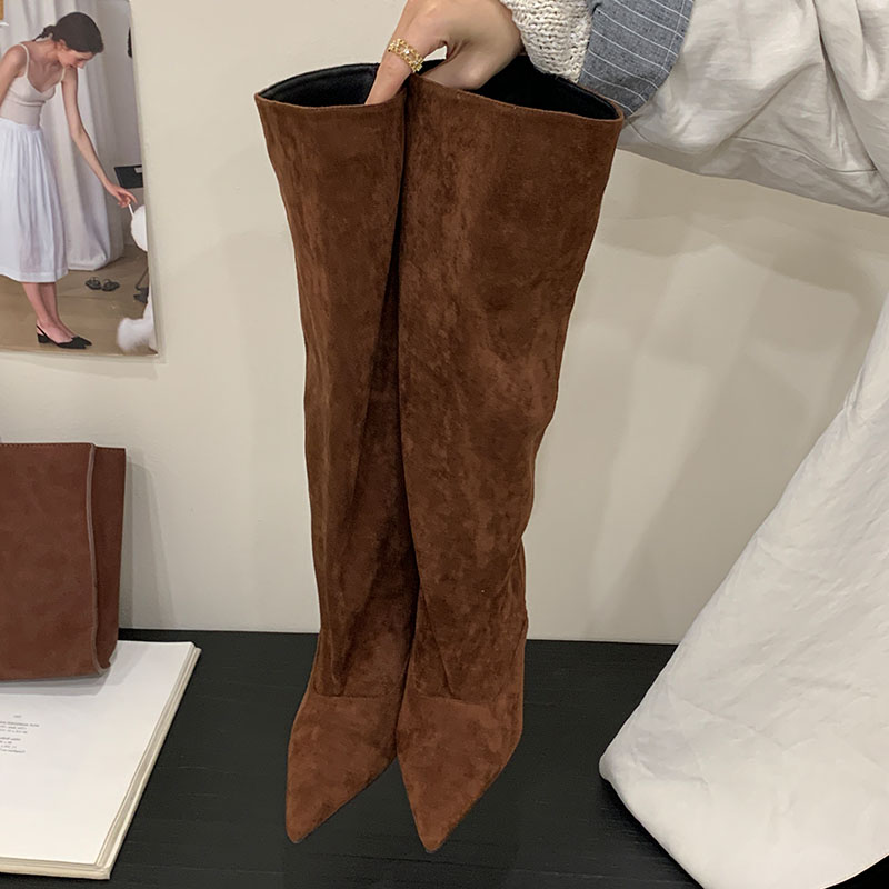 Street Fashion Ladies - Sonbahar Kış Modası Diz Üstü Çizmeler