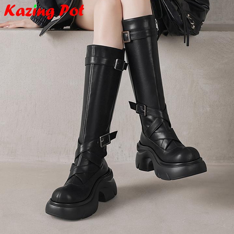 Street Fashion Winter - Krazing Pot İnek Derisi Bölünmüş Yüzey