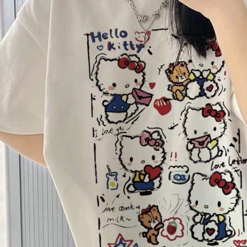 Street For Fashion - Kısa Kollu Yazlık Hello Kitty Graffiti
