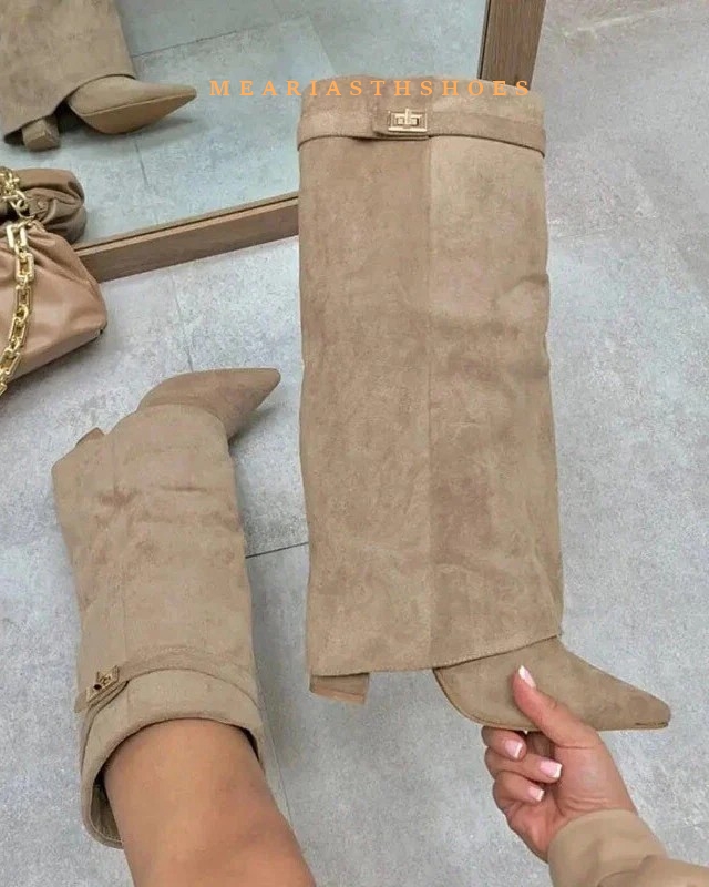 Kadın Kalın Topuklu Diz Üstü Ç - Street Fashion Winter incelemesi ve fiyatı