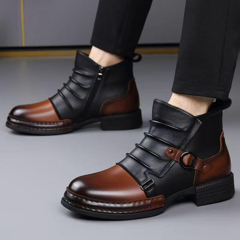 Sonbahar Kış Retro yarım çizme - Street Fashion Male incelemesi ve fiyatı