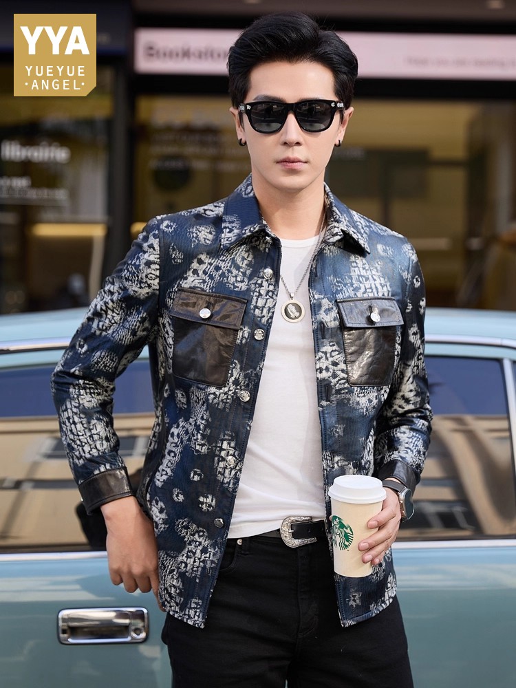 Lüks Yeni Moda Çiçek Baskılı E - Street Fashion Jacket Men incelemesi ve fiyatı