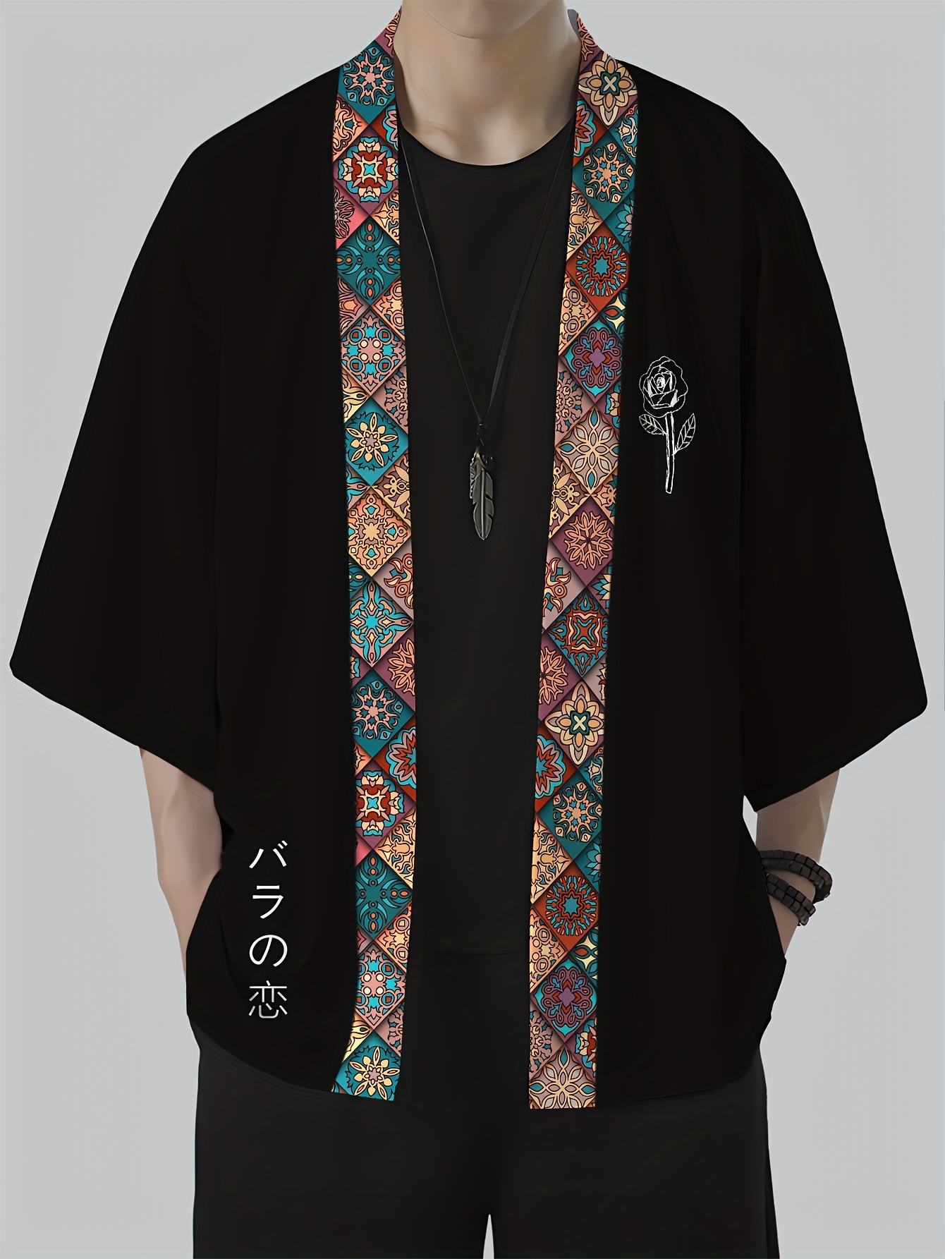 2026 Yaz Erkek Kimono 3D Baskı - Street Fashion Kimono incelemesi ve fiyatı
