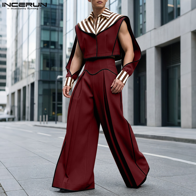 INCERUN Erkek Takımları Patchw - Street Fashion Male incelemesi ve fiyatı