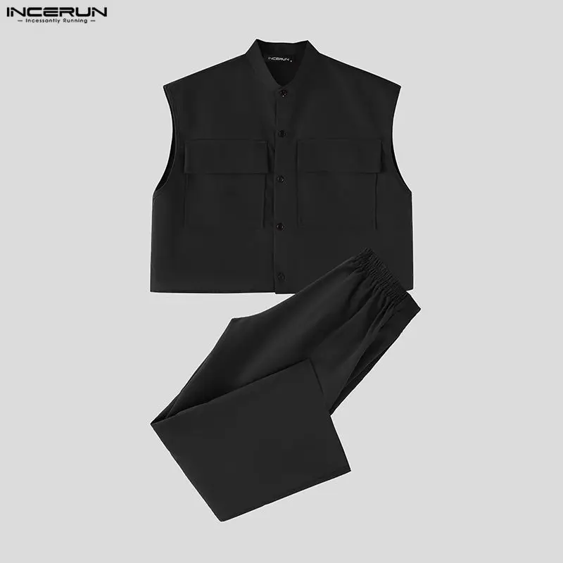 INCERUN Erkek Setleri Katı Kol - Street Fashion Male incelemesi ve fiyatı