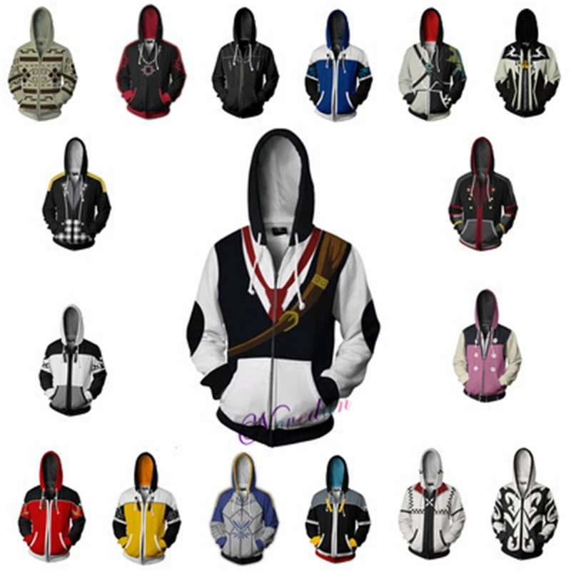 Kingdom Hearts Hoodie Anime Oy - Street Fashion Jacket Men incelemesi ve fiyatı