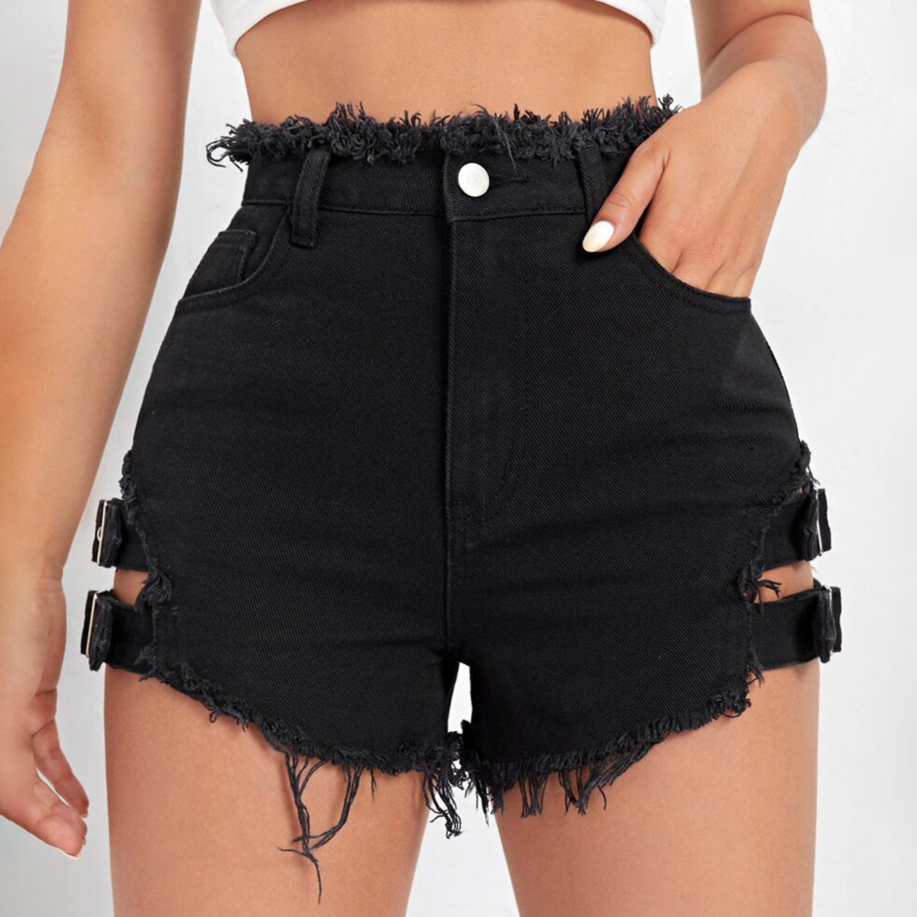 Kadınlar Yüksek Bel Kot Şort Y - Street Fashion Outfit incelemesi ve fiyatı