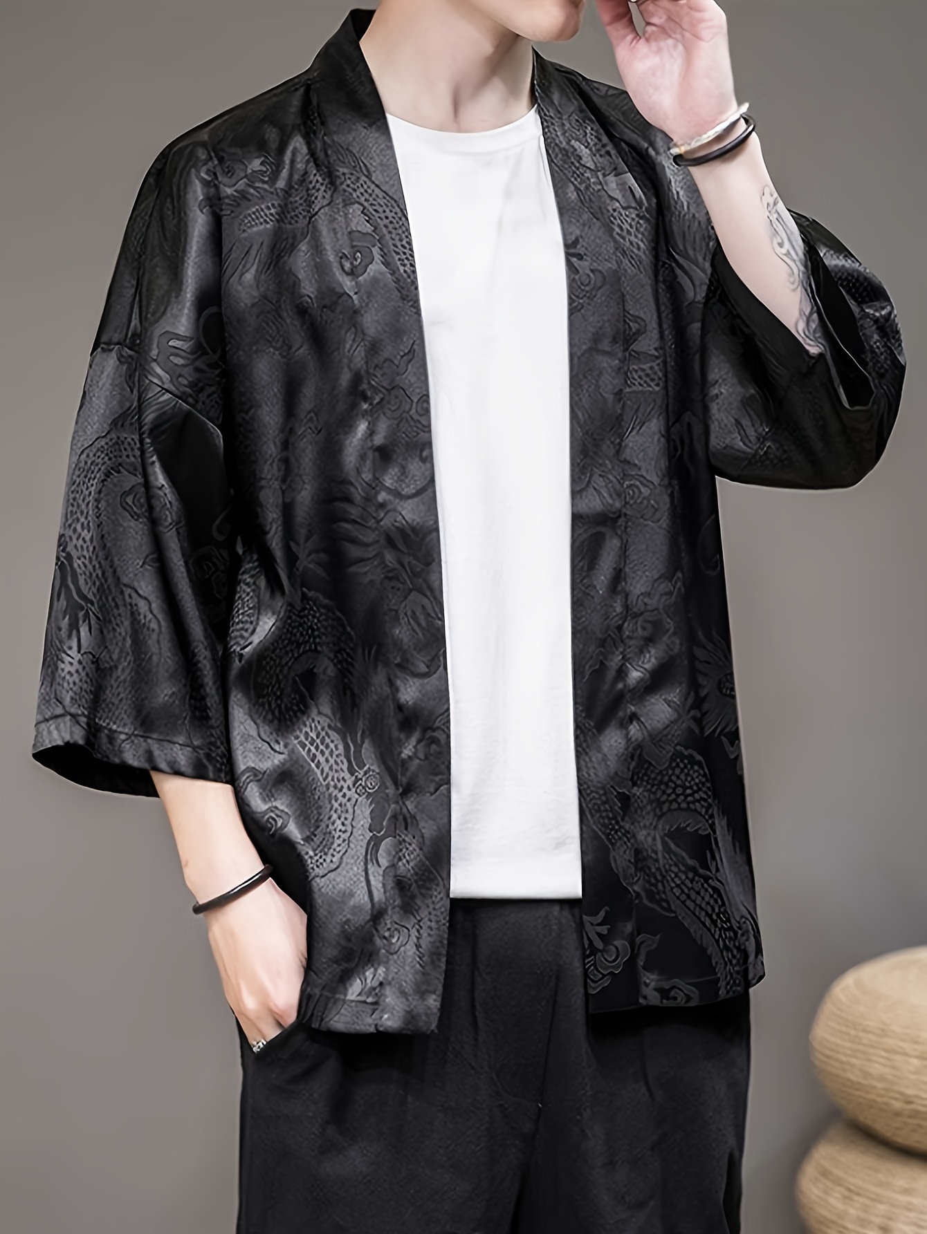 2026 Yaz Erkek Kimono 3D Baskı - Street Fashion Kimono incelemesi ve fiyatı