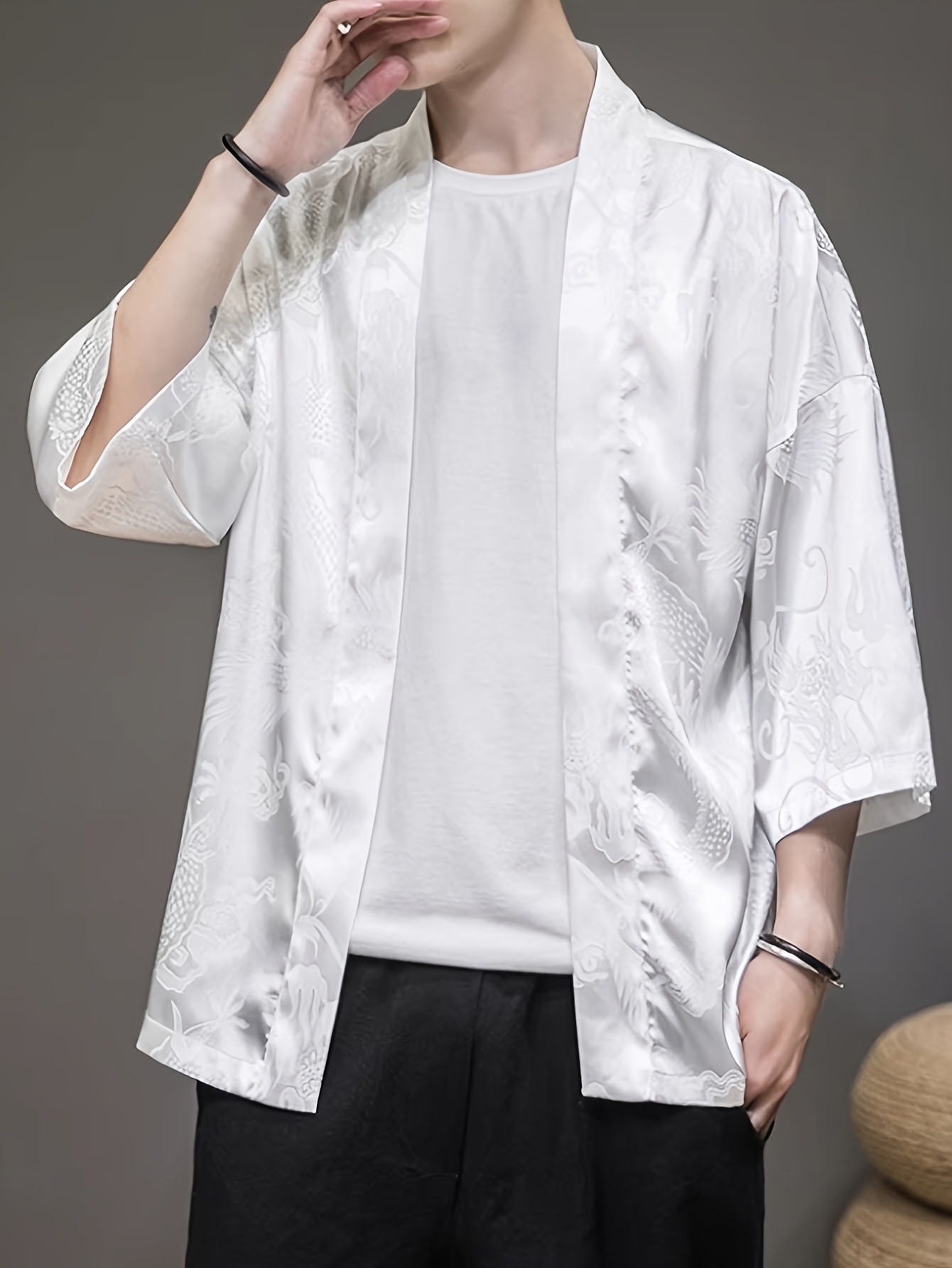 2026 Yaz Erkek Kimono 3D Baskı - Street Fashion Kimono incelemesi ve fiyatı