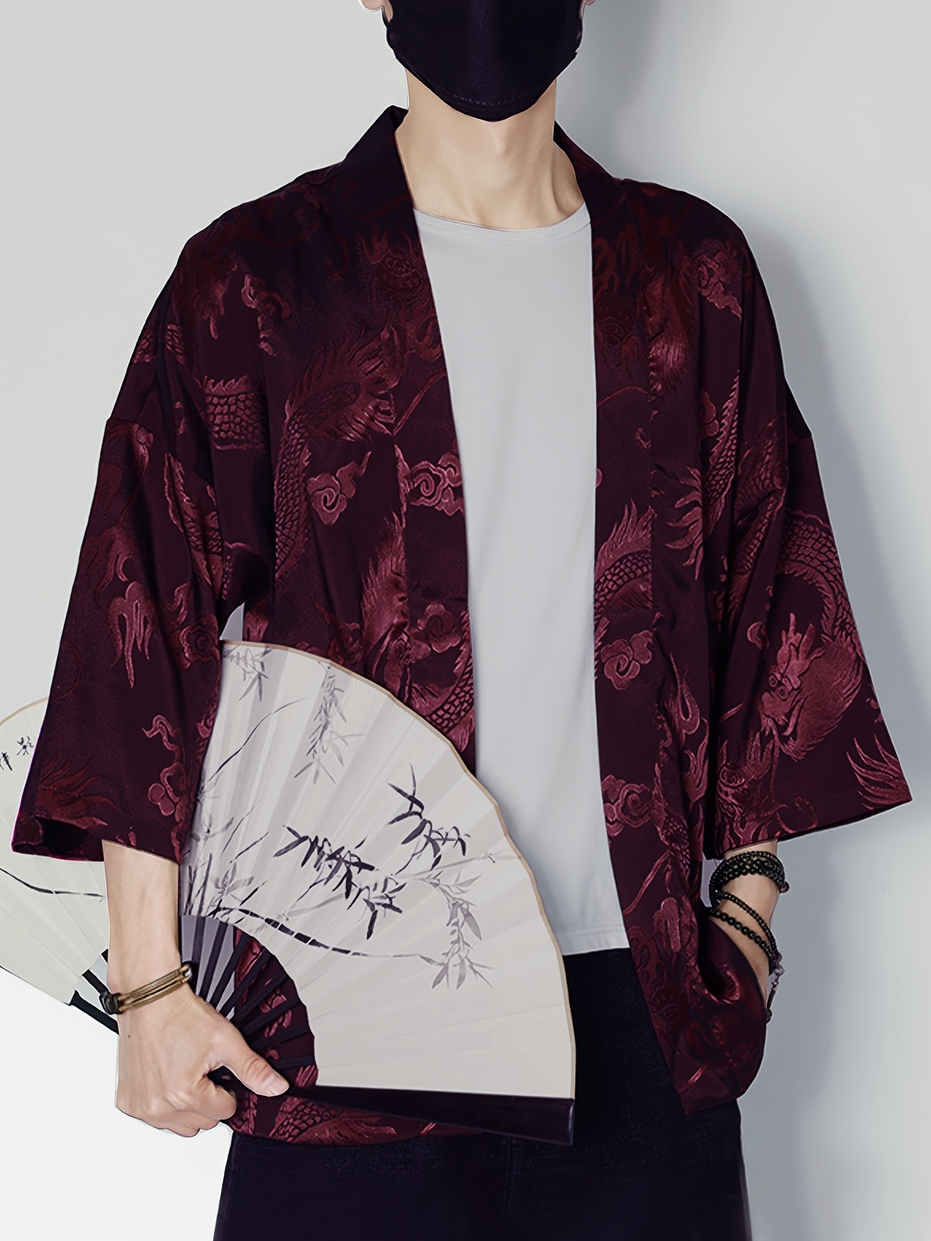 2026 Yaz Erkek Kimono 3D Baskı - Street Fashion Kimono incelemesi ve fiyatı