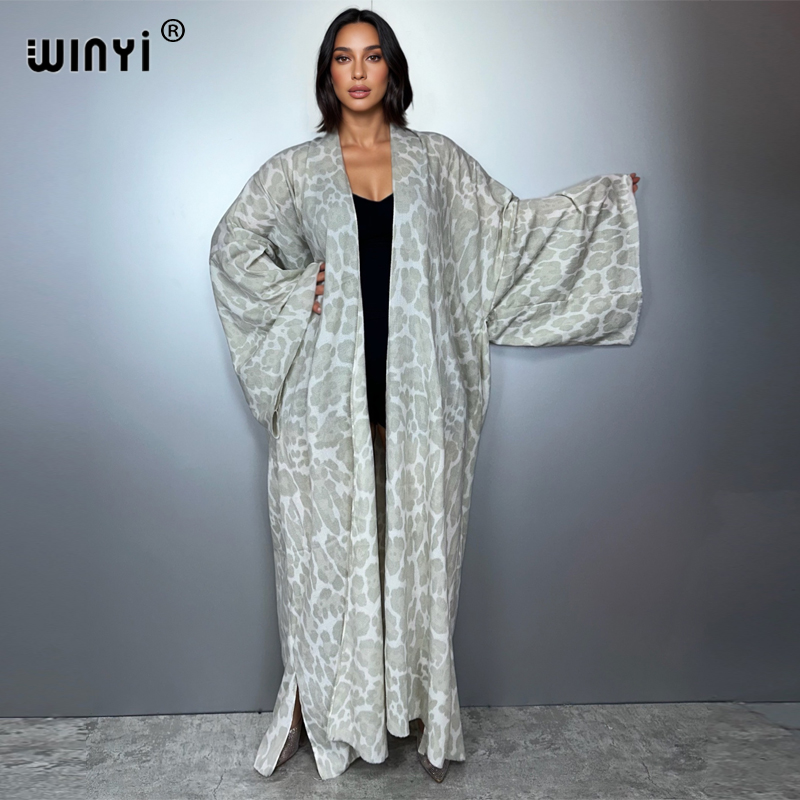 WINYI kış Leopar hırka Afrika  - Street Fashion Kimono incelemesi ve fiyatı
