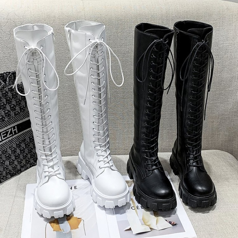 Kadın Diz Üstü Çizmeler Bağcık - Street Fashion Winter incelemesi ve fiyatı