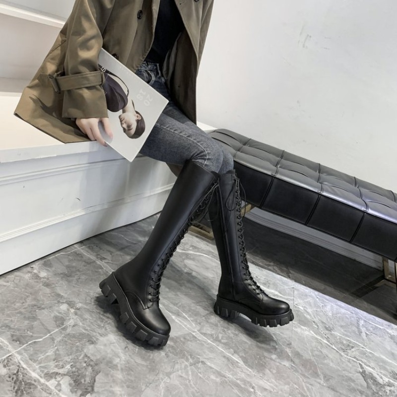 Kadın Diz Üstü Çizmeler Bağcık - Street Fashion Winter incelemesi ve fiyatı